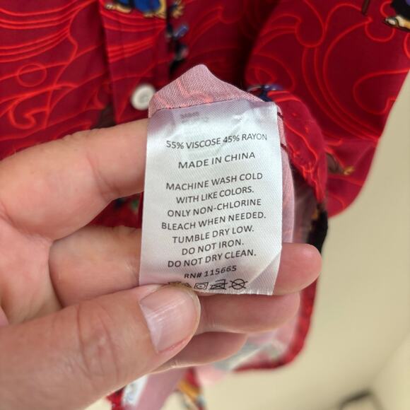 Hot Topic InuYasha Chibi Toss Anime All Over Print Button Up Size Large - Picture 5 of 6